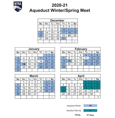 aquaduckt|Belmont At Aqueduct Calendar 